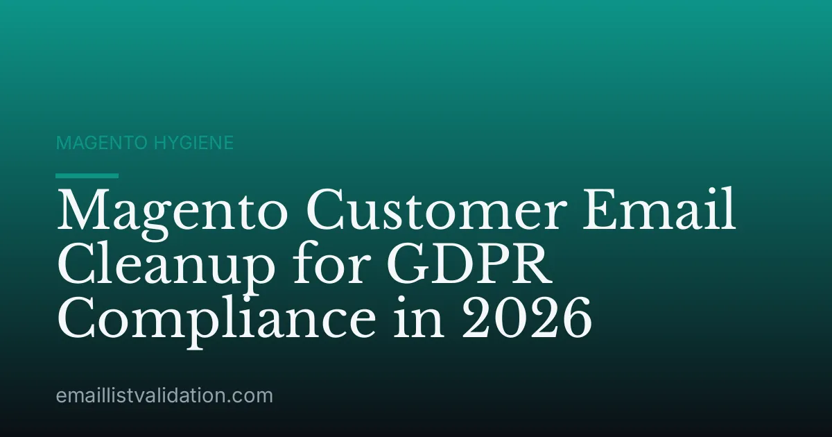 Magento Customer Email Cleanup for GDPR Compliance in 2026
