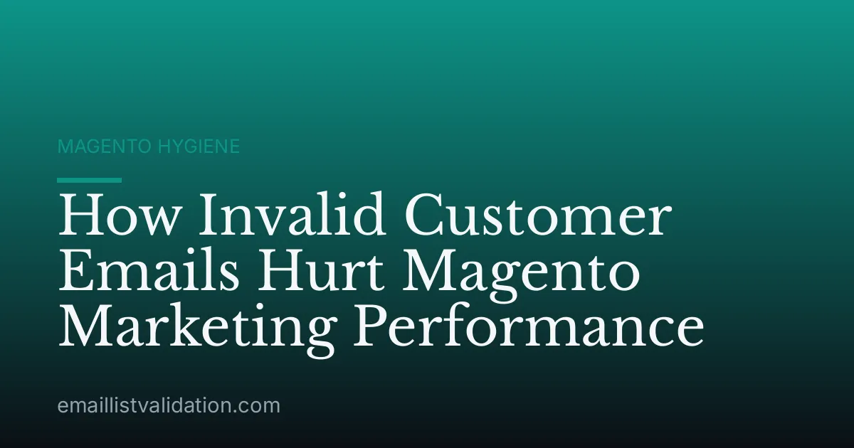 How Invalid Customer Emails Hurt Magento Marketing Performance