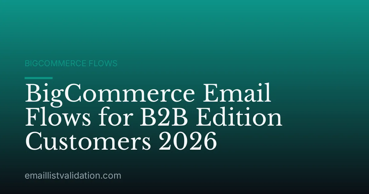 BigCommerce Email Flows for B2B Edition Customers 2026