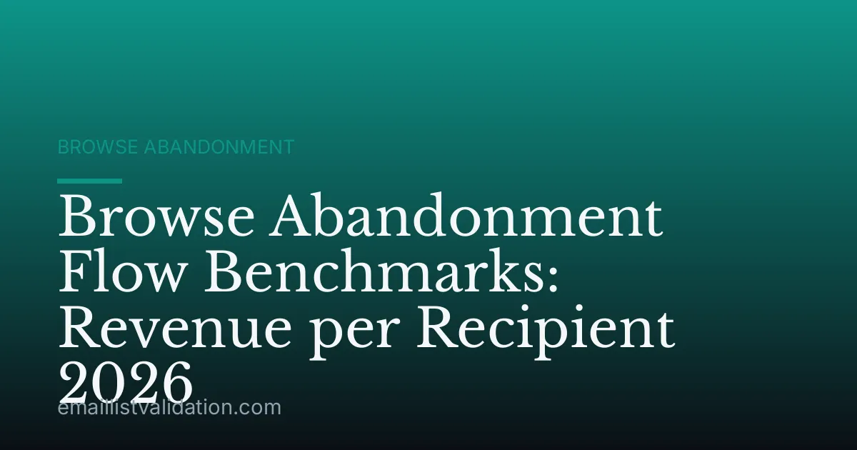 Browse Abandonment Flow Benchmarks: Revenue per Recipient 2026