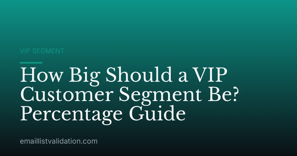 How Big Should a VIP Customer Segment Be? Percentage Guide