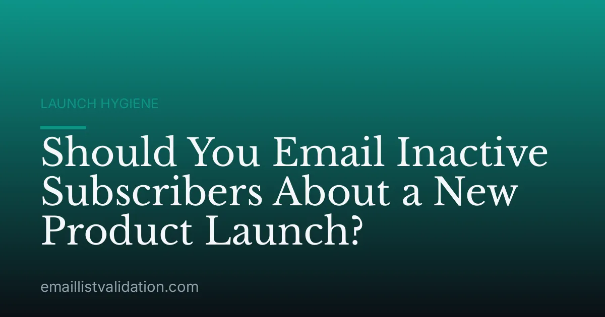 Should You Email Inactive Subscribers About a New Product Launch?