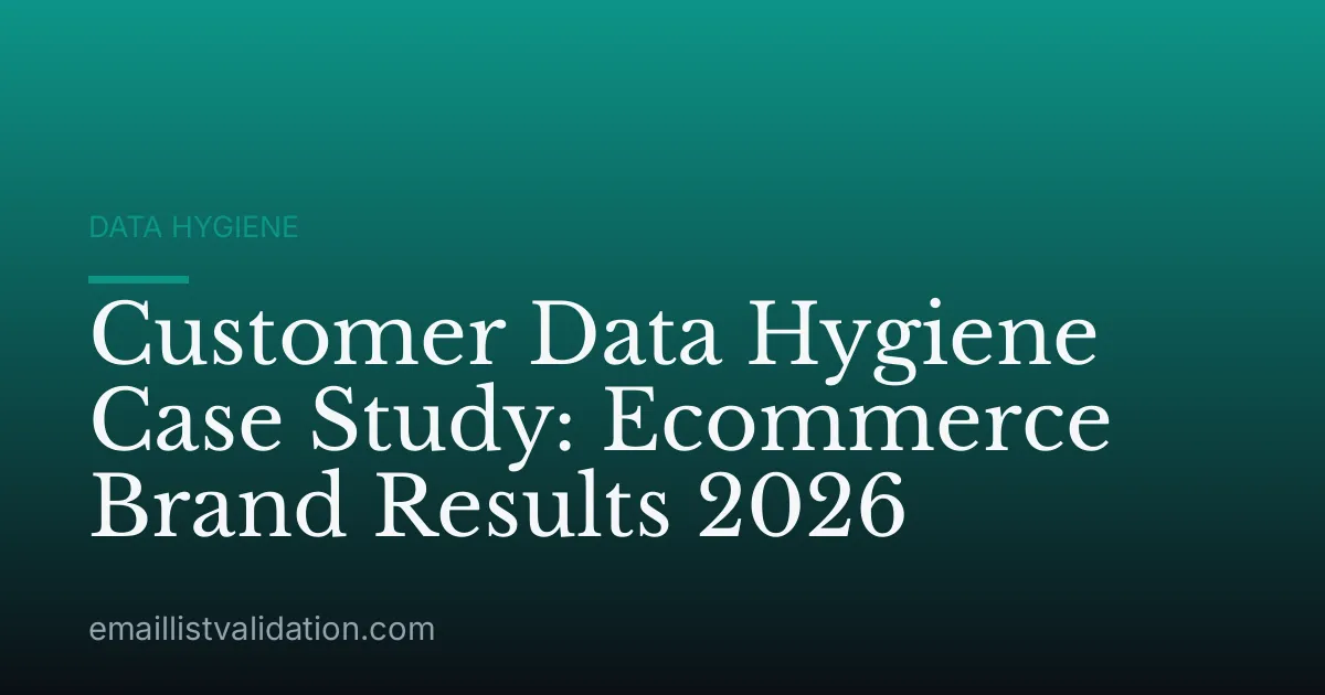Customer Data Hygiene Case Study: Ecommerce Brand Results 2026