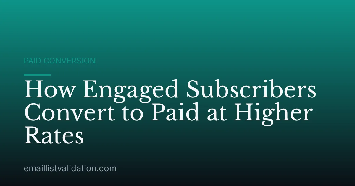 How Engaged Subscribers Convert to Paid at Higher Rates