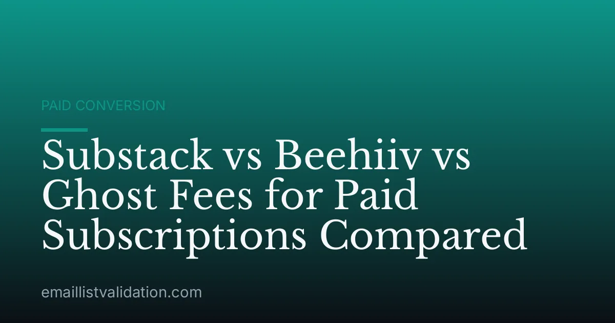 Substack vs Beehiiv vs Ghost Fees for Paid Subscriptions Compared