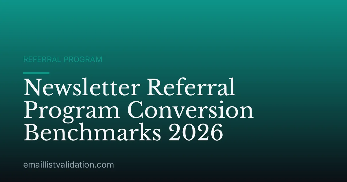 Newsletter Referral Program Conversion Benchmarks 2026