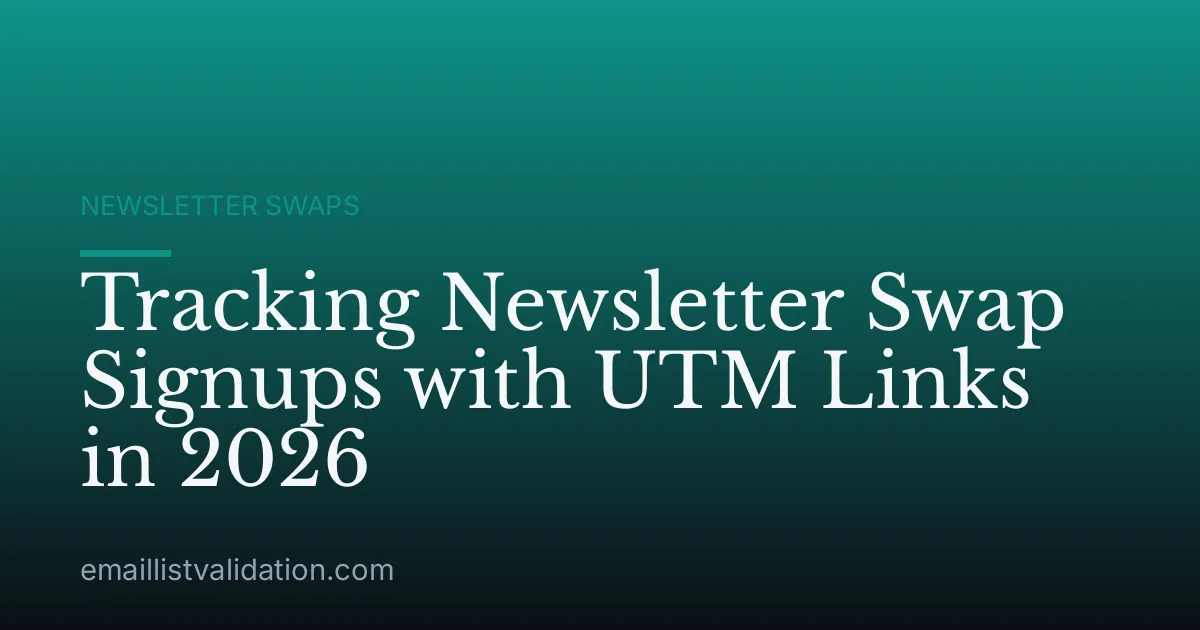 Tracking Newsletter Swap Signups with UTM Links in 2026