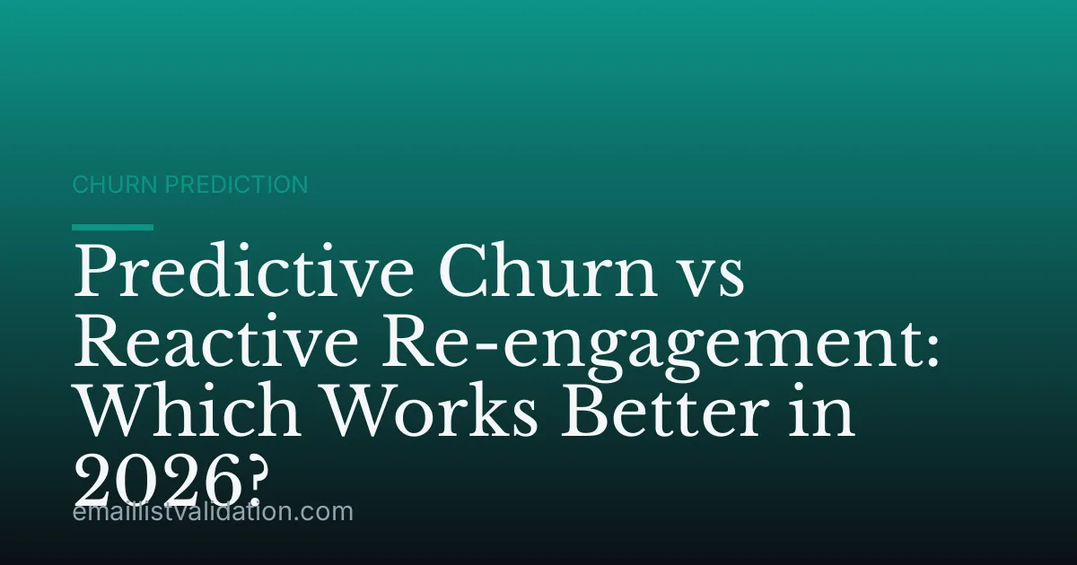 Predictive Churn vs Reactive Re-engagement: Which Works Better in 2026?