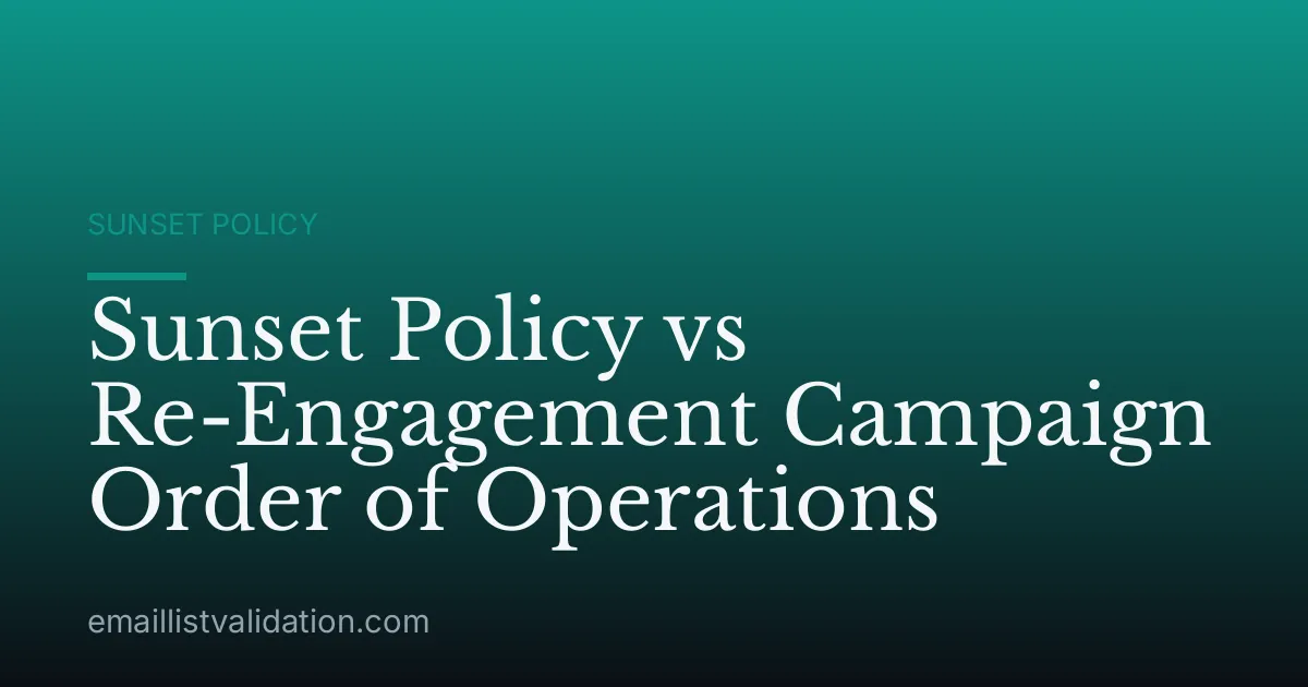 Sunset Policy vs Re-Engagement Campaign Order of Operations