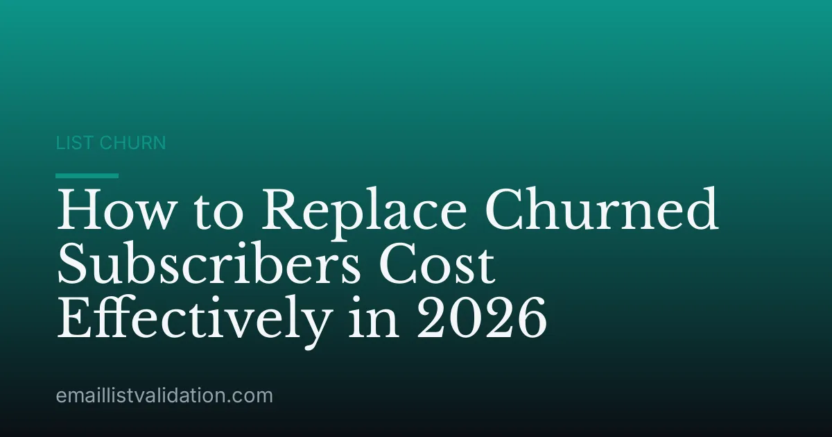 How to Replace Churned Subscribers Cost Effectively in 2026