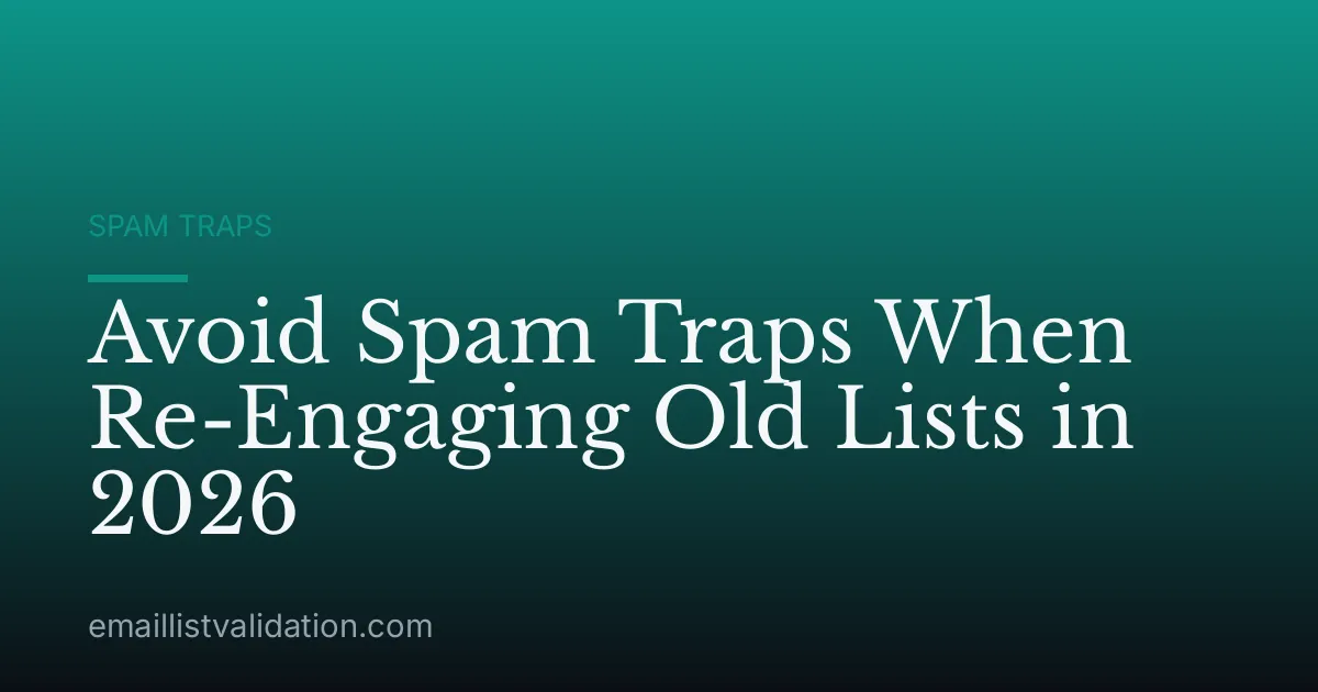 Avoid Spam Traps When Re-Engaging Old Lists in 2026