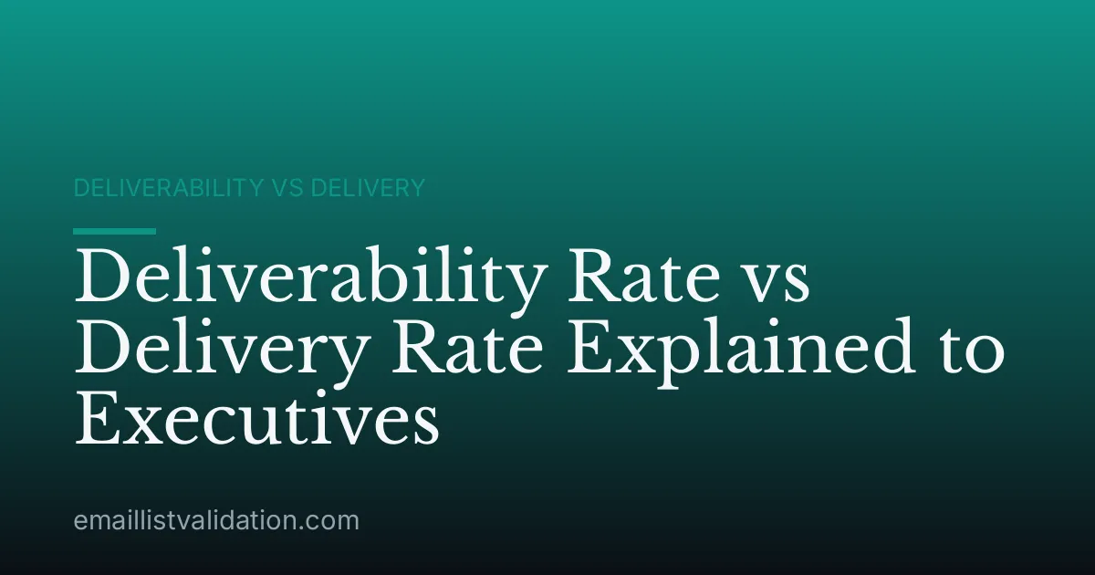 Deliverability Rate vs Delivery Rate Explained to Executives