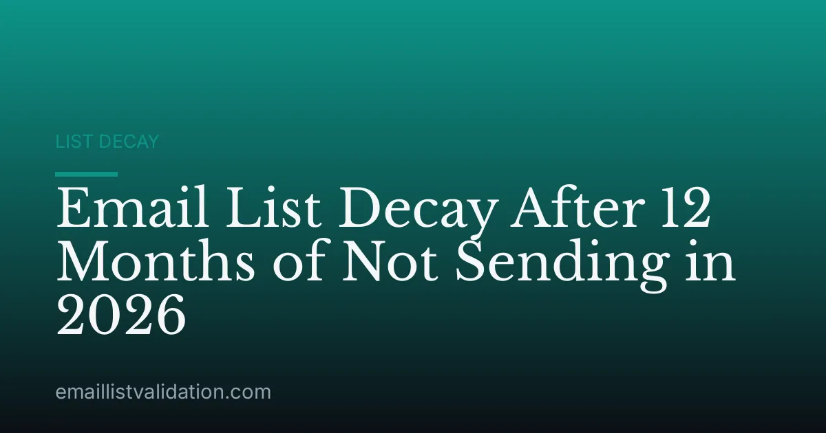 Email List Decay After 12 Months of Not Sending in 2026