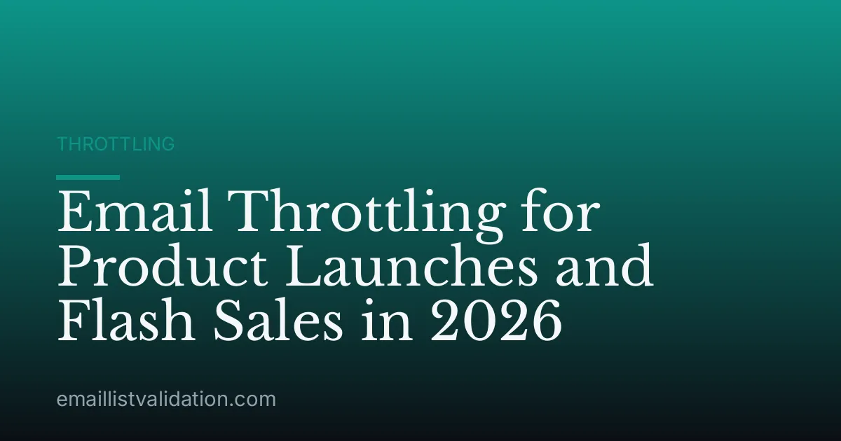 Email Throttling for Product Launches and Flash Sales in 2026