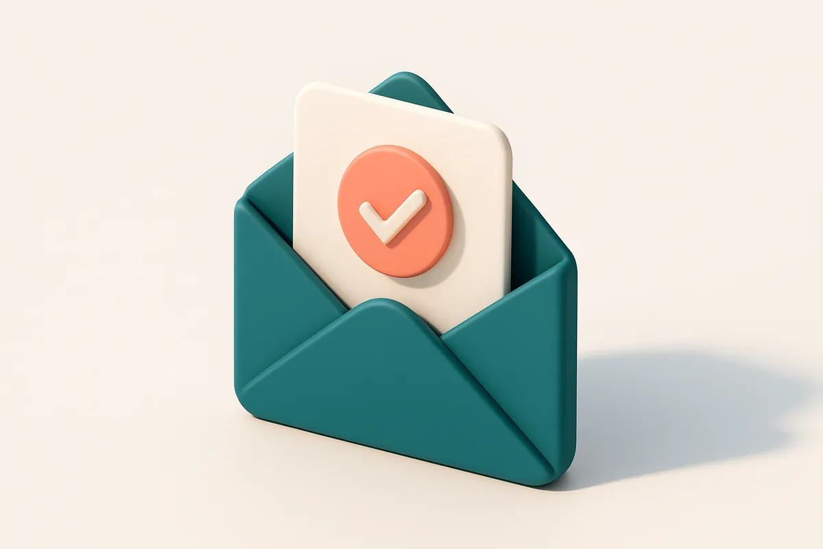 a single envelope with a checkmark inside