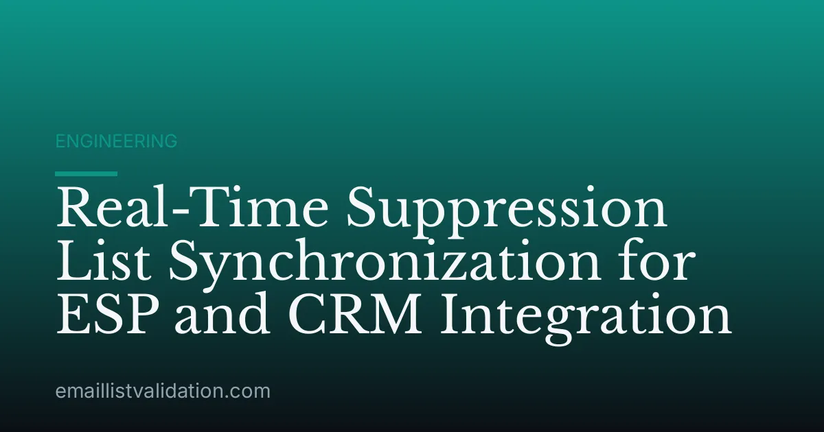 Real-Time Suppression List Synchronization for ESP and CRM Integration