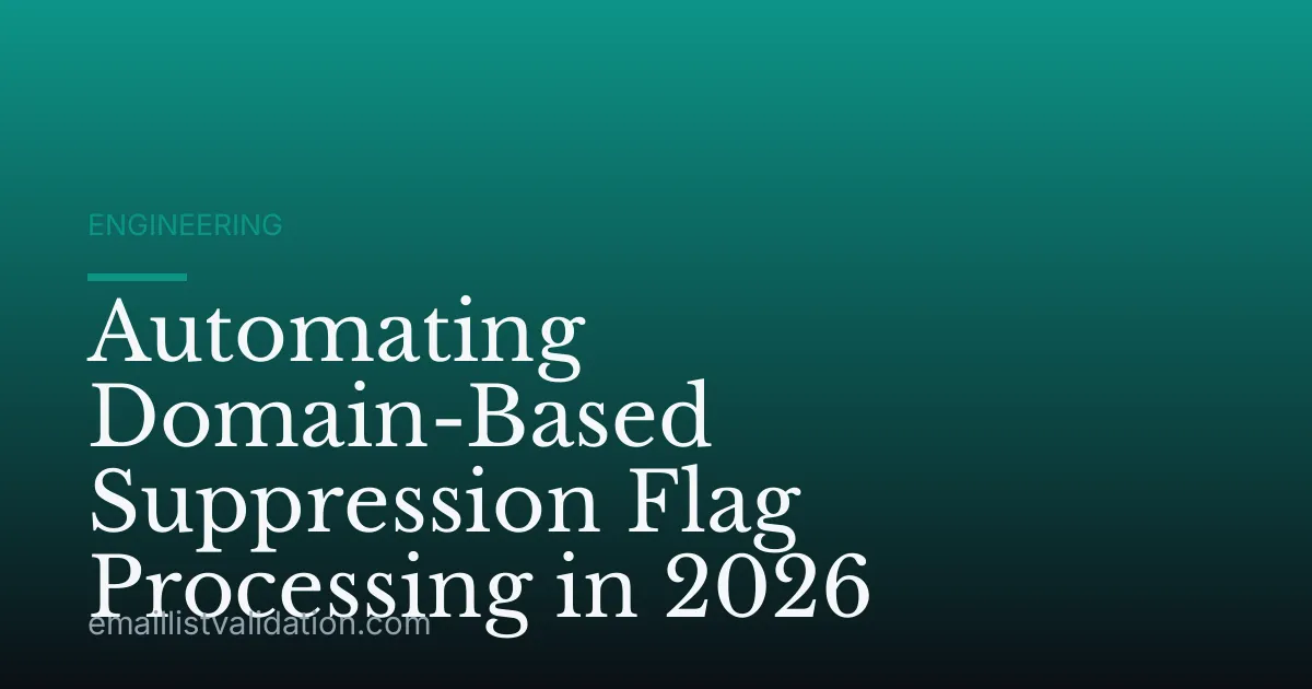 Automating Domain-Based Suppression Flag Processing in 2026