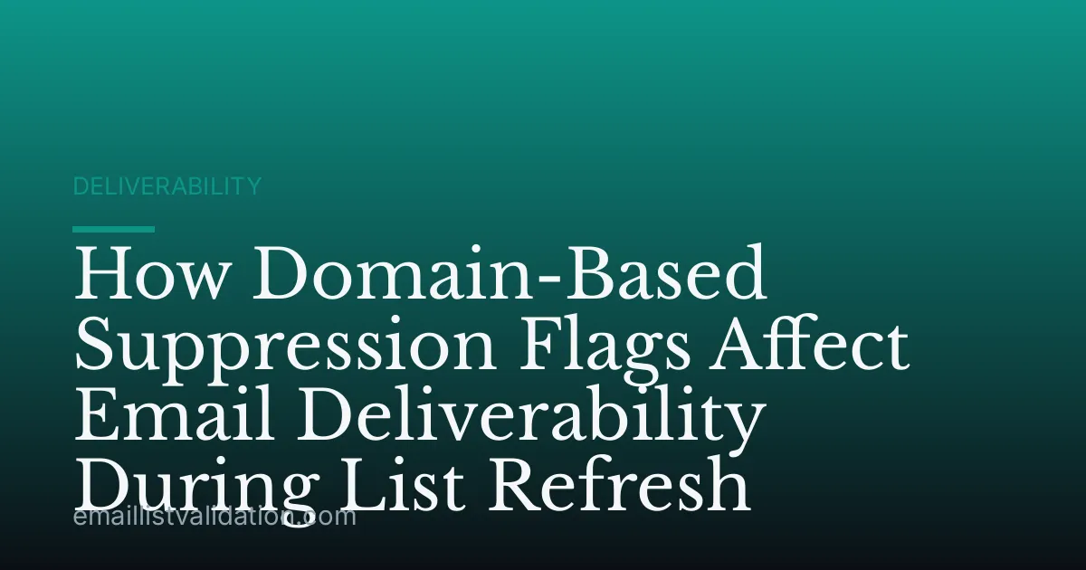 How Domain-Based Suppression Flags Affect Email Deliverability During List Refresh