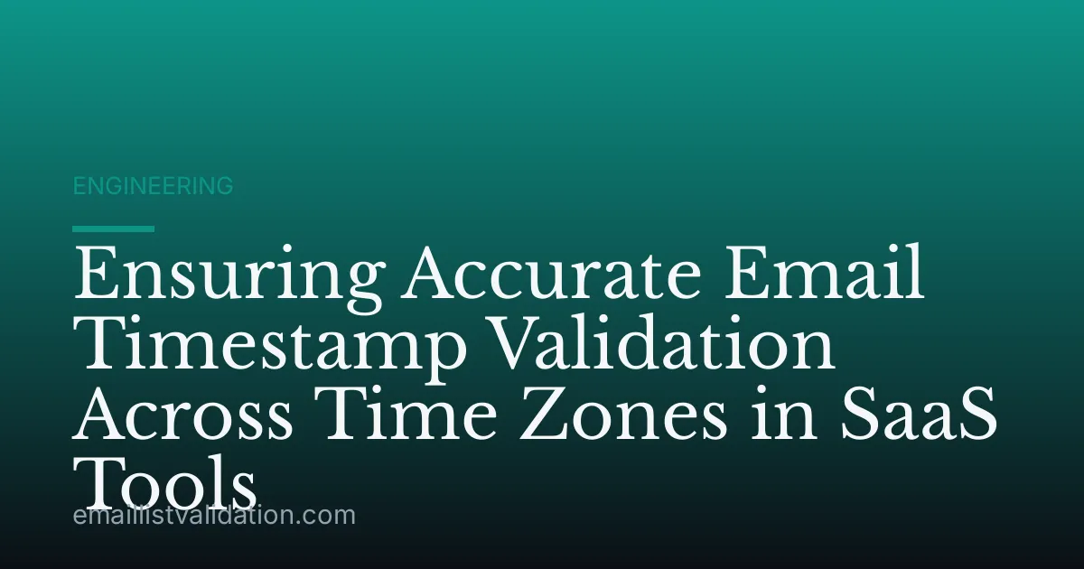 Ensuring Accurate Email Timestamp Validation Across Time Zones in SaaS Tools