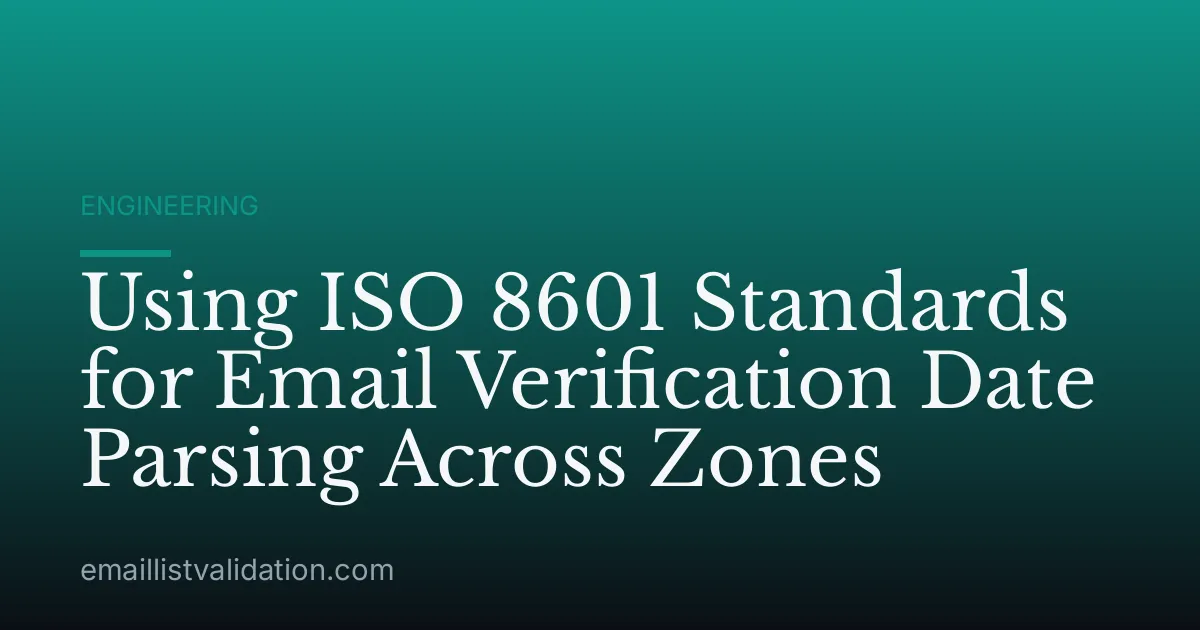 Using ISO 8601 Standards for Email Verification Date Parsing Across Zones