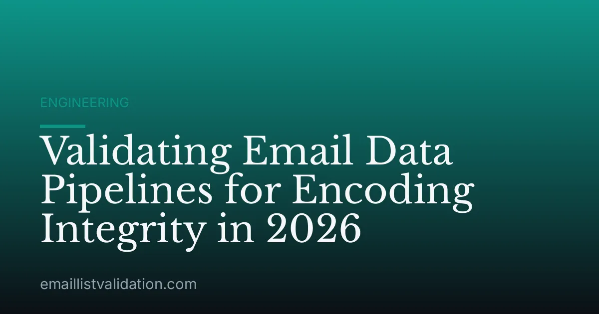Validating Email Data Pipelines for Encoding Integrity in 2026