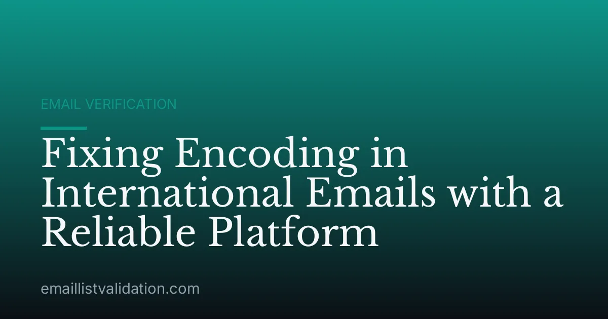 Fixing Encoding in International Emails with a Reliable Platform