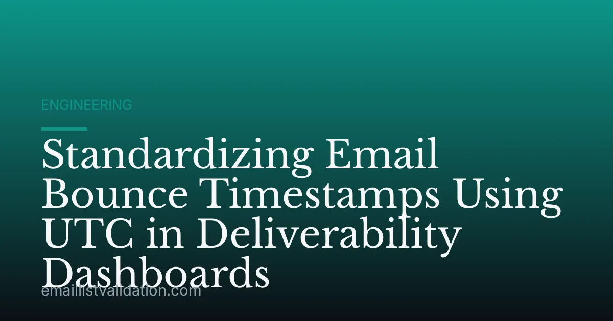 Standardizing Email Bounce Timestamps Using UTC in Deliverability Dashboards