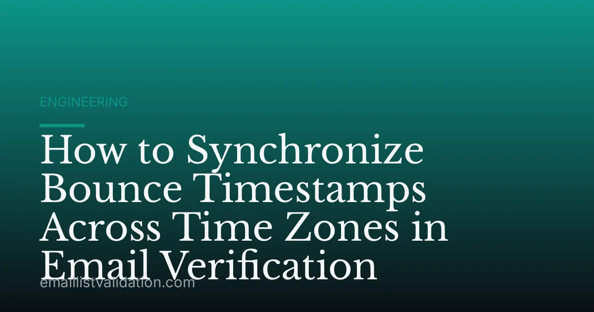 How to Synchronize Bounce Timestamps Across Time Zones in Email Verification