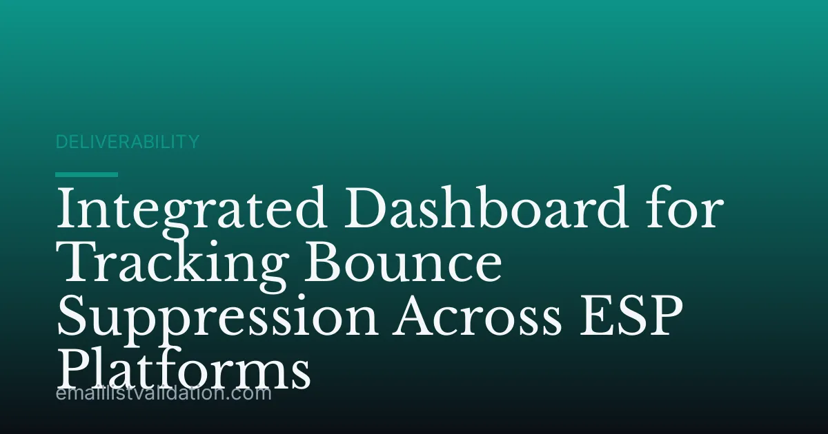 Integrated Dashboard for Tracking Bounce Suppression Across ESP Platforms