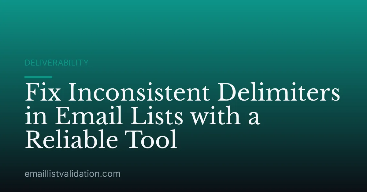 Fix Inconsistent Delimiters in Email Lists with a Reliable Tool