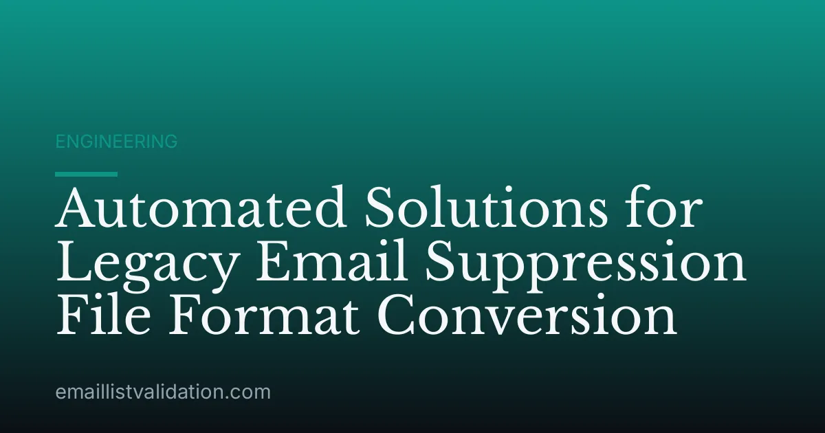 Automated Solutions for Legacy Email Suppression File Format Conversion