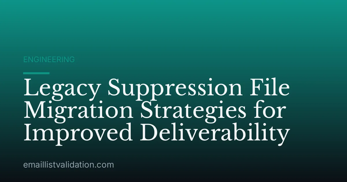 Legacy Suppression File Migration Strategies for Improved Deliverability