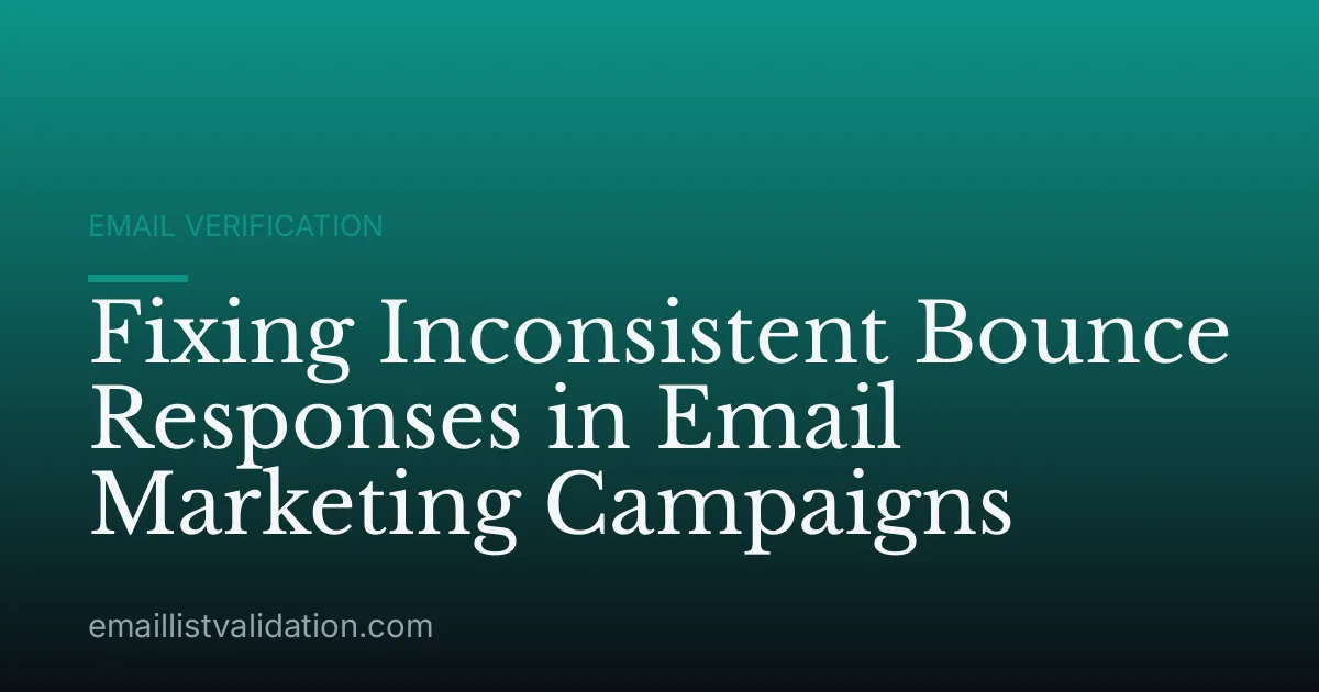 Fixing Inconsistent Bounce Responses in Email Marketing Campaigns