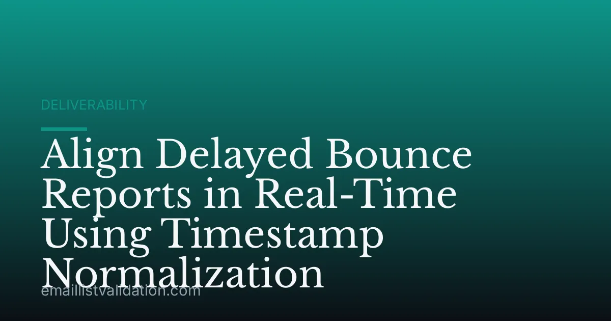 Align Delayed Bounce Reports in Real-Time Using Timestamp Normalization
