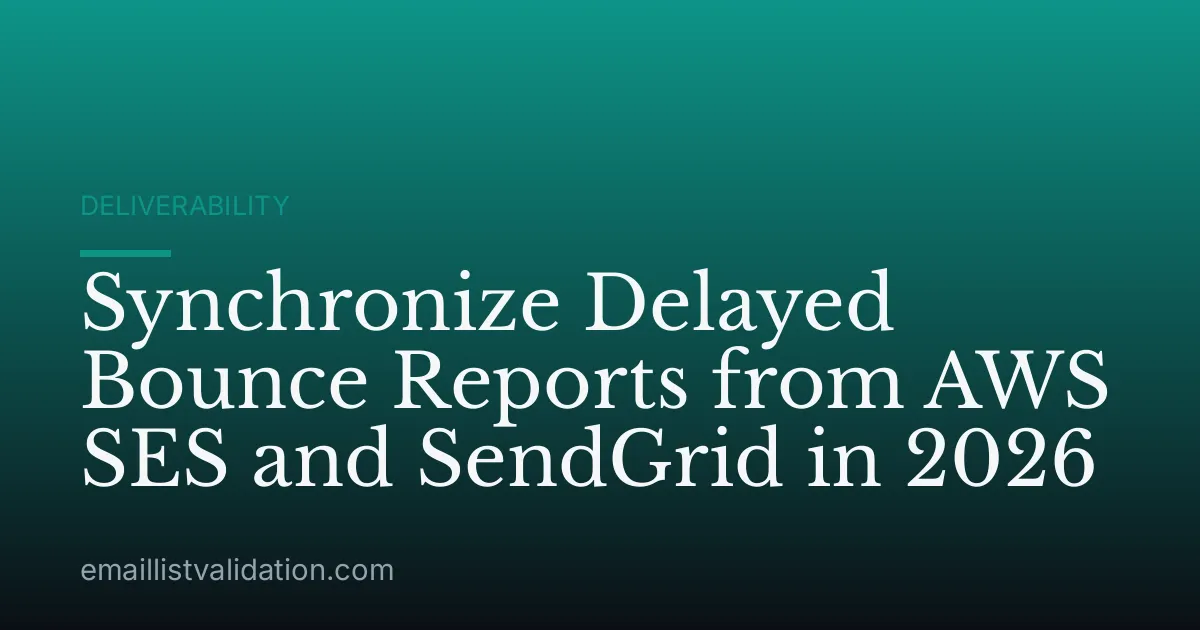 Synchronize Delayed Bounce Reports from AWS SES and SendGrid in 2026