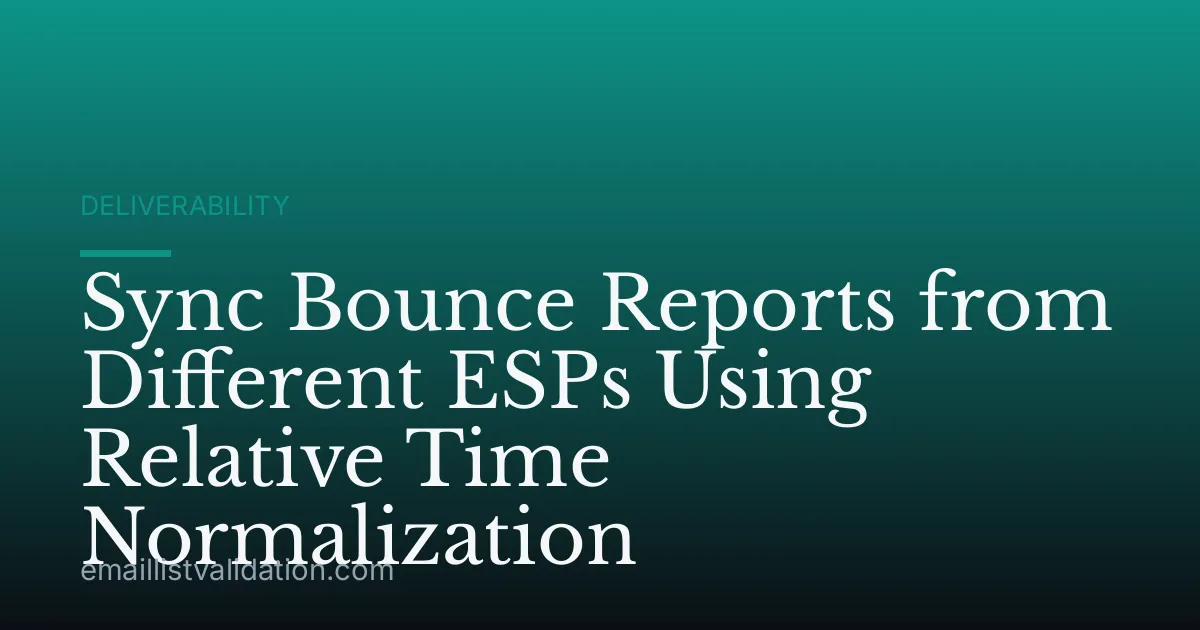 Sync Bounce Reports from Different ESPs Using Relative Time Normalization