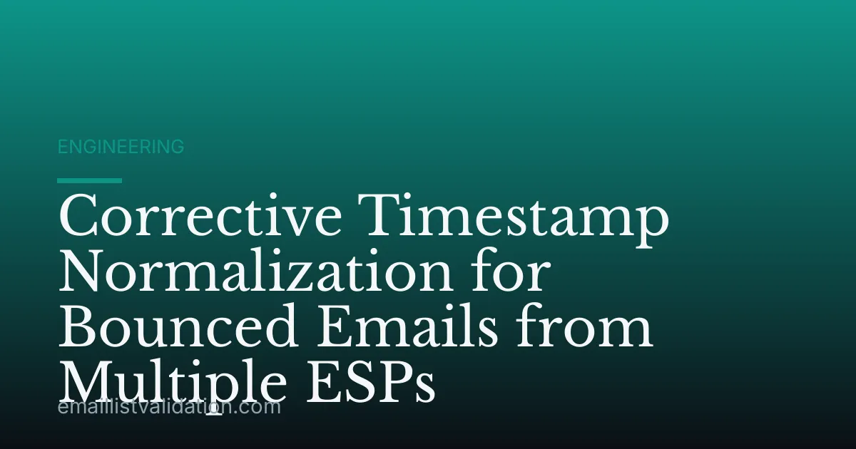 Corrective Timestamp Normalization for Bounced Emails from Multiple ESPs