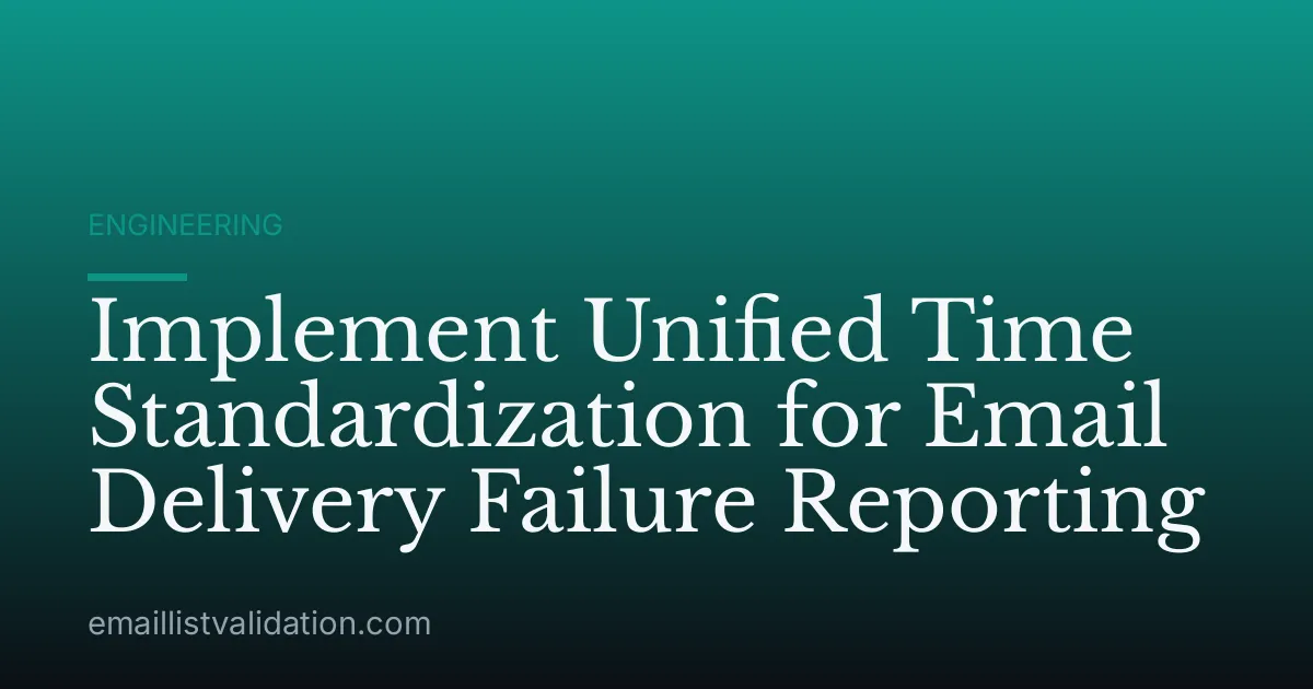Implement Unified Time Standardization for Email Delivery Failure Reporting