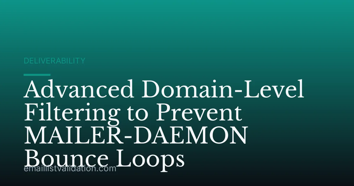 Advanced Domain-Level Filtering to Prevent MAILER-DAEMON Bounce Loops