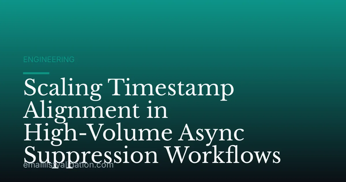 Scaling Timestamp Alignment in High-Volume Async Suppression Workflows