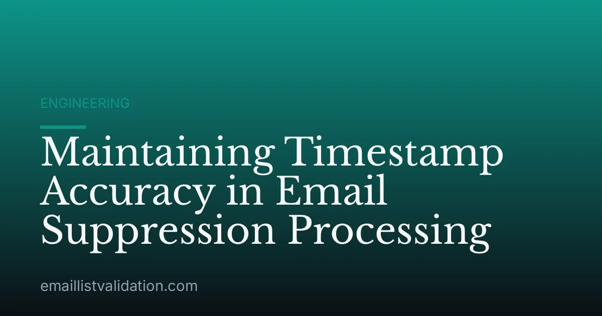 Maintaining Timestamp Accuracy in Email Suppression Processing