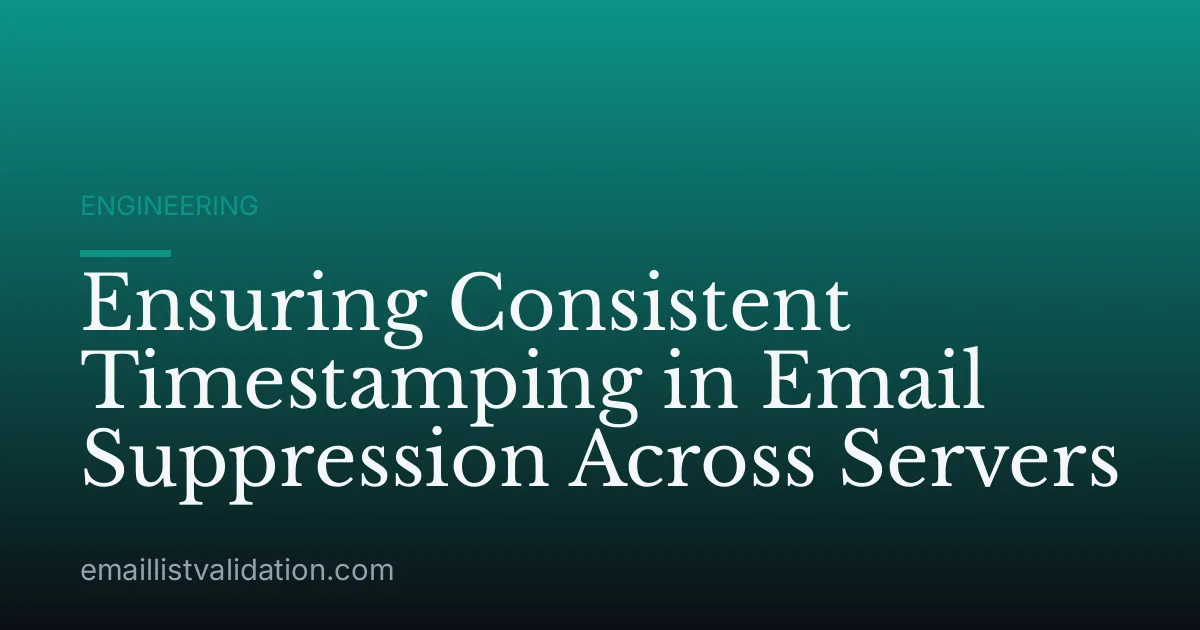 Ensuring Consistent Timestamping in Email Suppression Across Servers