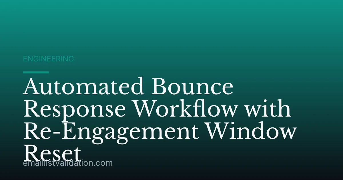 Automated Bounce Response Workflow with Re-Engagement Window Reset