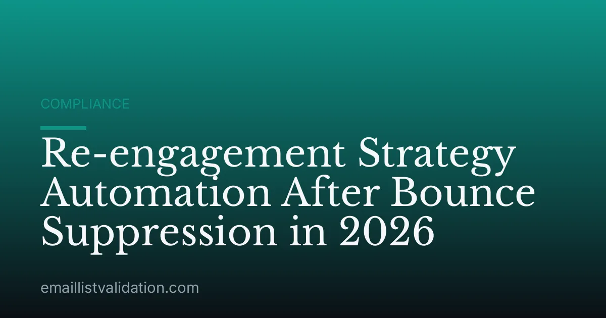 Re-engagement Strategy Automation After Bounce Suppression in 2026