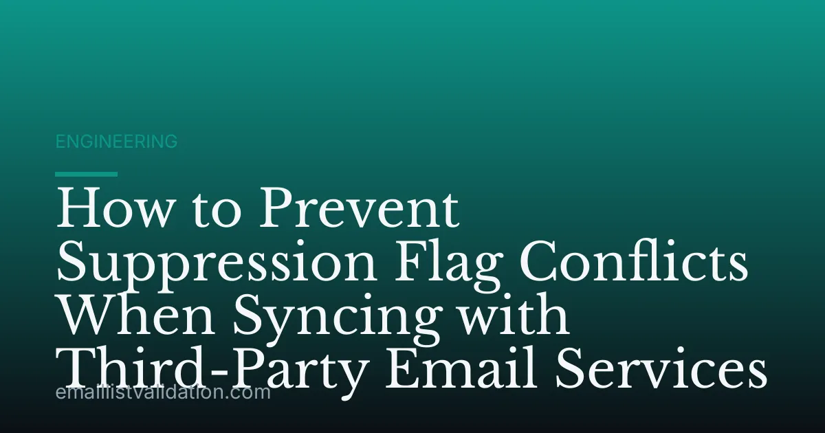 How to Prevent Suppression Flag Conflicts When Syncing with Third-Party Email Services