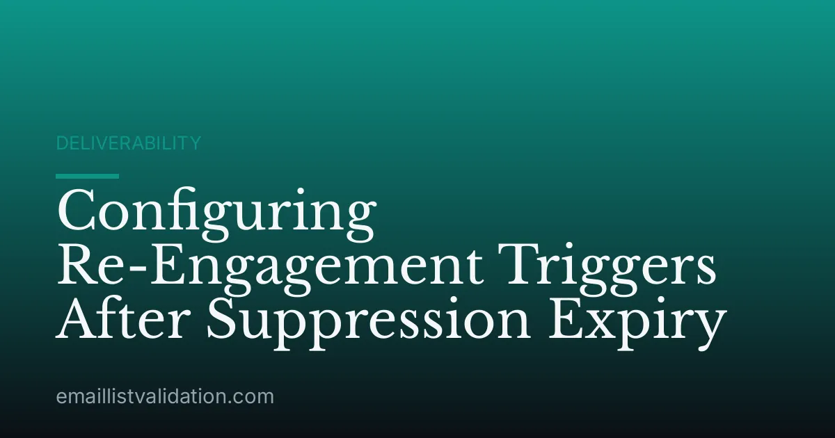 Configuring Re-Engagement Triggers After Suppression Expiry