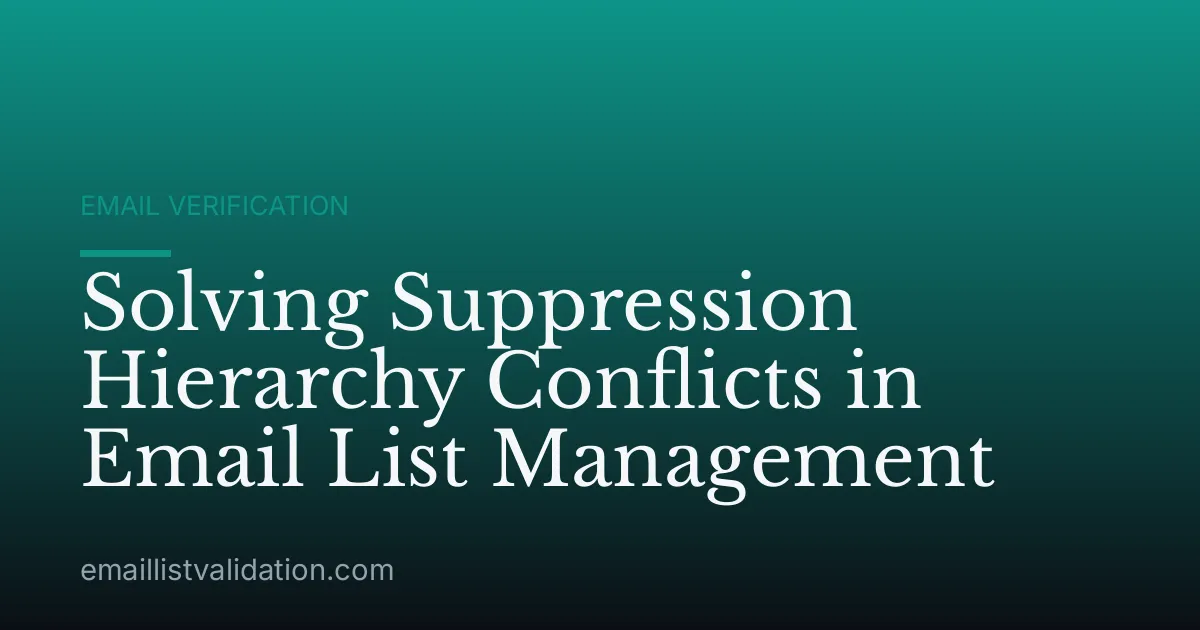 Solving Suppression Hierarchy Conflicts in Email List Management