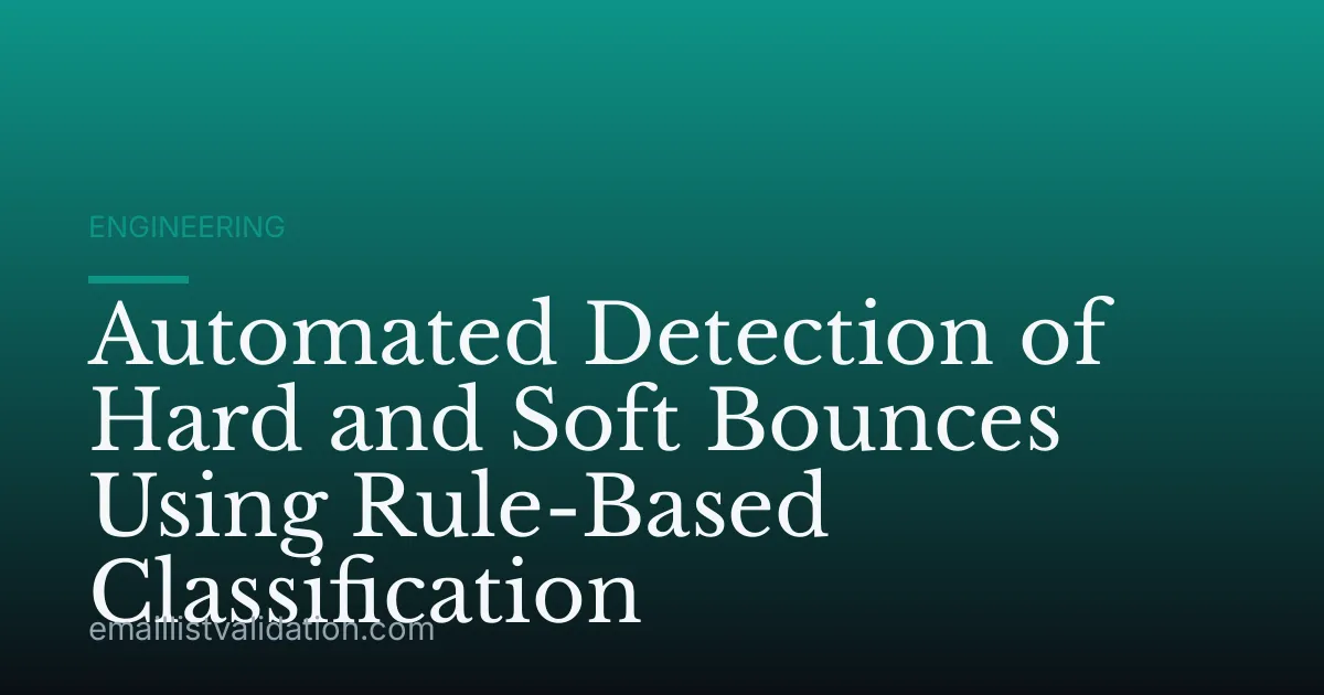 Automated Detection of Hard and Soft Bounces Using Rule-Based Classification