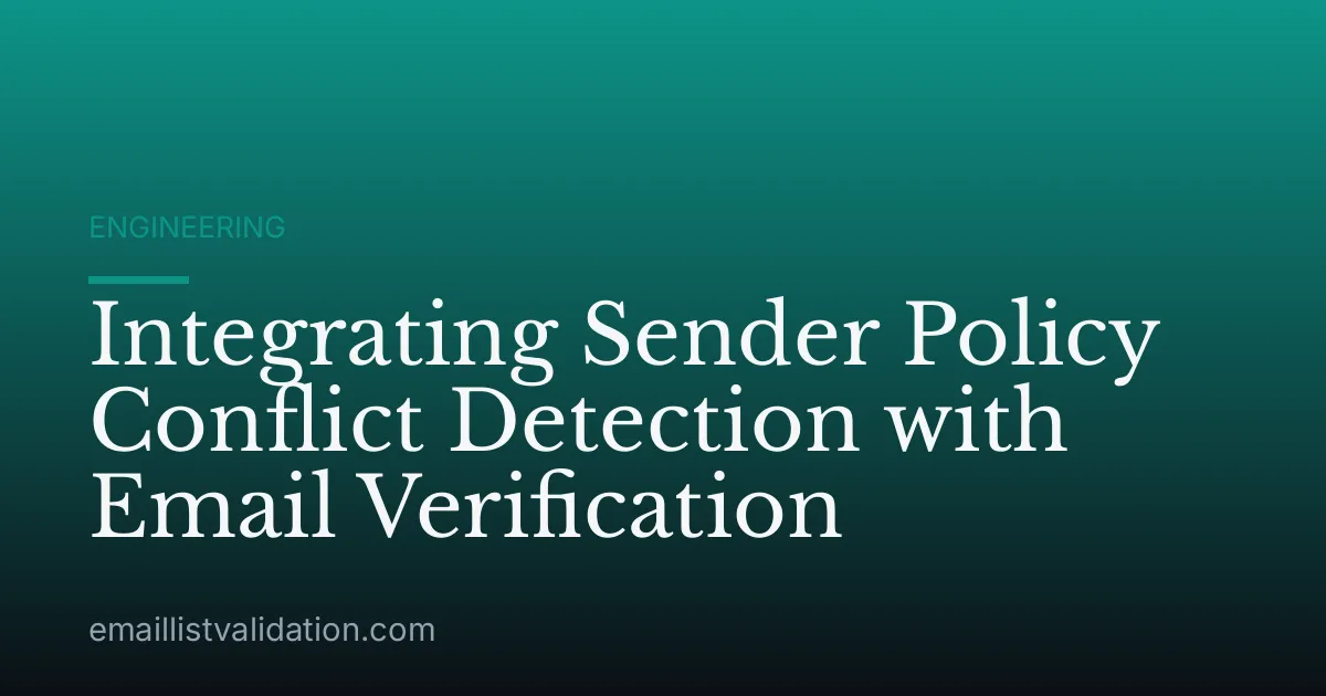 Integrating Sender Policy Conflict Detection with Email Verification
