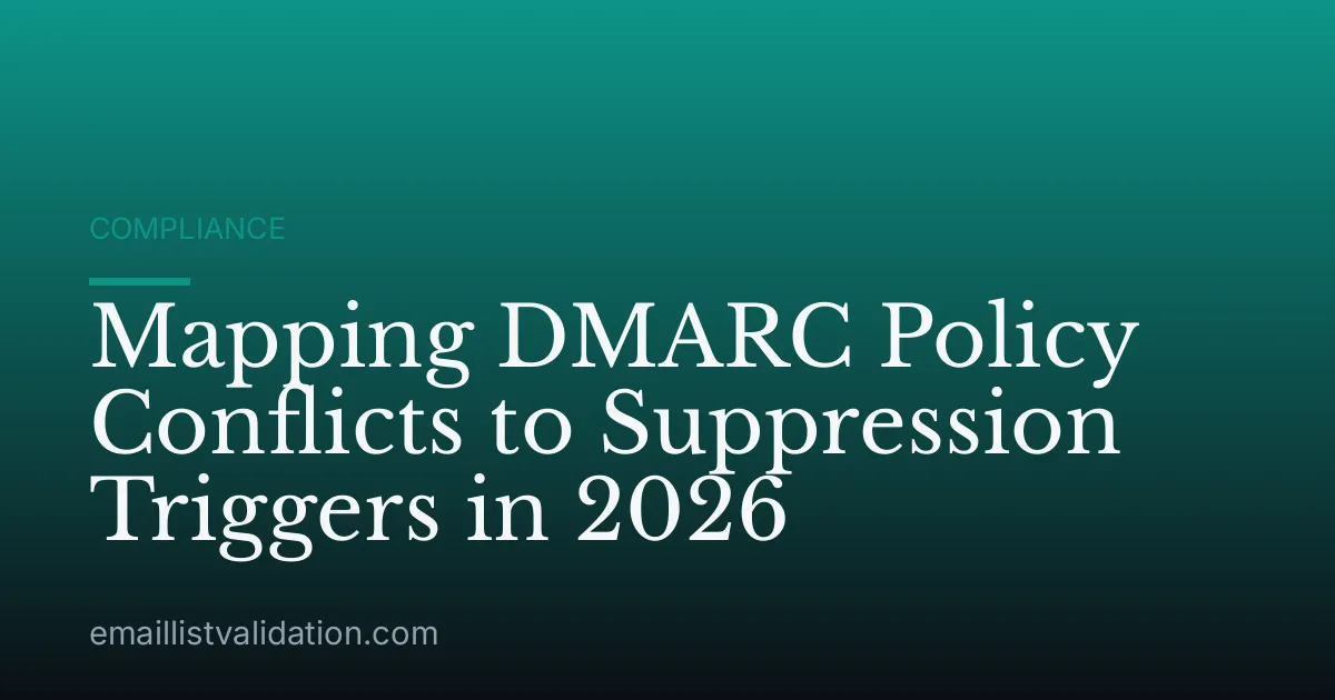 Mapping DMARC Policy Conflicts to Suppression Triggers in 2026